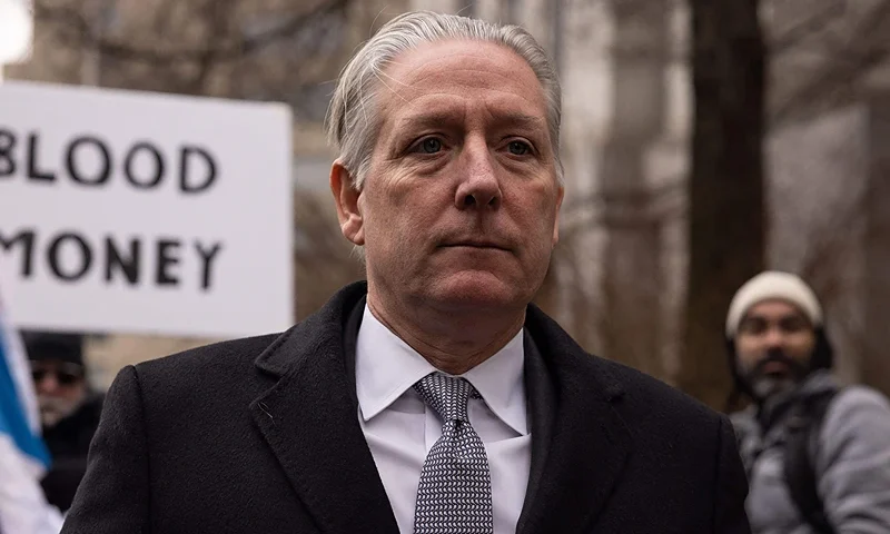 Former FBI agent Charles McGonigal leaves Manhattan Federal Court in New York on February 9, 2023. - McGonigal faces charges of violating US sanctions on Russia by working for indicted Russian tycoon Oleg Deripaska, an ally of Russian President Vladimir Putin. (Photo by Yuki IWAMURA / AFP) (Photo by YUKI IWAMURA/AFP via Getty Images)
