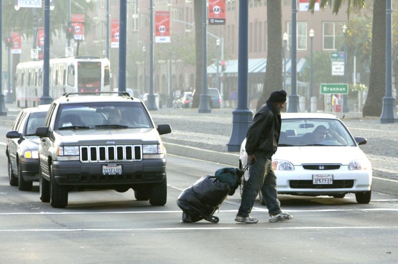 California legalized jaywalking to address rising pedestrian deaths in L.A. in 2022.