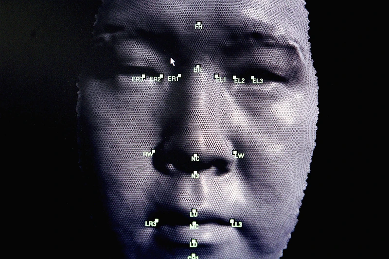 Biometric Hardware Firms Display Security Solutions
LONDON - OCTOBER 14: A 3D facial recognition program is demonstrated during the Biometrics 2004 exhibition and conference October 14, 2004 in London. The conference will examine the role of new technology such as facial recognition and retinal scans to determine identity to improve security. (Photo by Ian Waldie/Getty Images) *** Local Caption ***