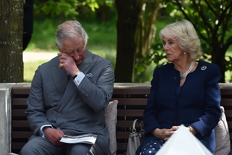 The Prince Of Wales And The Duchess Of Cornwall Visit The National Memorial Arboretum
ALREWAS, ENGLAND - MAY 17: Prince Charles, Prince of Wales and Camilla, Duchess of Cornwall attend the dedication service for the National Memorial to British Victims of Overseas Terrorism at the National Memorial Arboretum on May 17, 2018 in Alrewas, England. (Photo by Paul Ellis - WPA Pool/Getty Images)