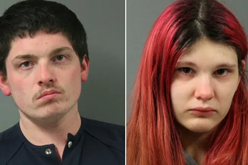 Taylor Blaha (right) and Brandon Thoma (left) drowned their newborn daughter to hide that the mother had used methamphetamine, she admitted (Pictures: AP)