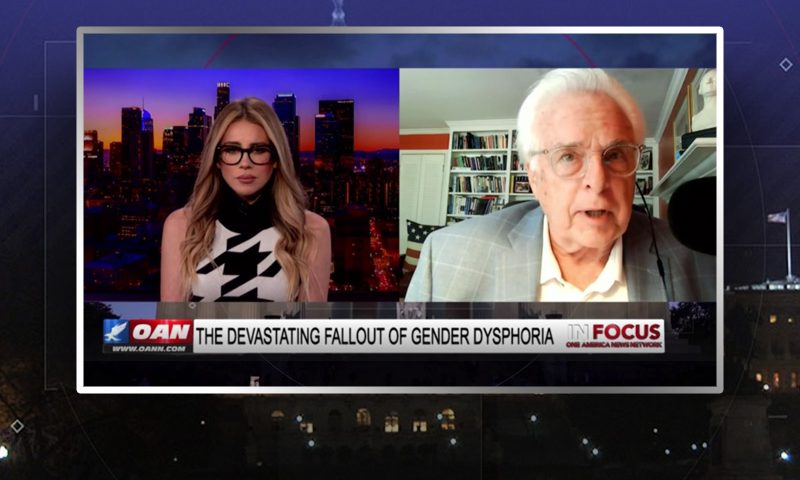 Video still from Wesley J. Smith's interview with In Focus on One America News Network