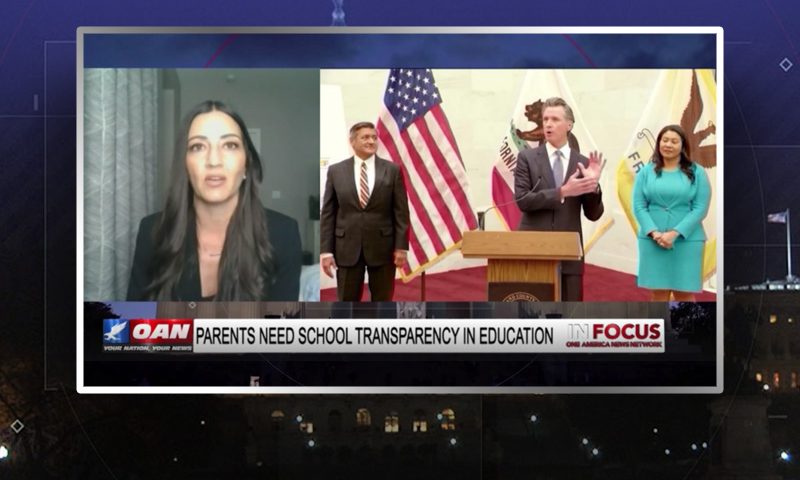 Video still from Sonja Shaw's interview with In Focus on One America News Network