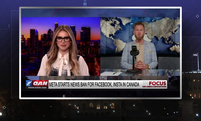 Video still from Owen Shroyer's interview with In Focus on One America News Network