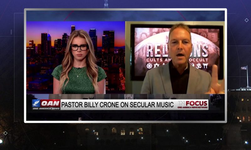 Video still from Pastor Billy Crone's interview with Real America on One America News Network