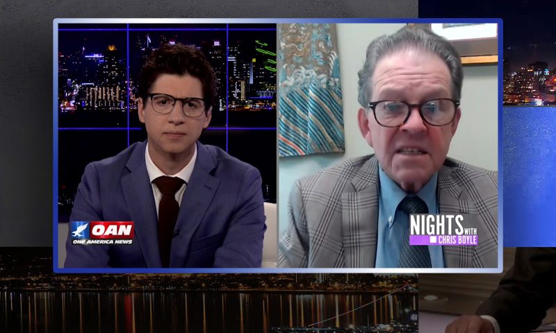 Video still from Dr. Art Laffer's interview with Nights on One America News Network