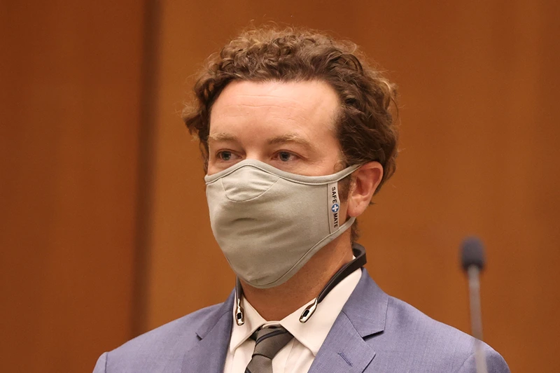 US-RAPE-MASTERSON-COURT
Actor Danny Masterson is arraigned on three rape charges in separate incidents in 2001 and 2003, at Los Angeles Superior Court, Los Angeles, California, September 18, 2020. - The 44-year-old actor known for appearing on "That '70s Show" and "The Ranch" was ordered on September 18, 2020 to return to court October 19 for arraignment. (Photo by LUCY NICHOLSON / POOL / AFP) (Photo by LUCY NICHOLSON/POOL/AFP via Getty Images)