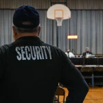 A Pennsbury School District security guard observes a Pennsbury School Board meeting in Levittown, Pennsylvania on December 16, 2021. - As Joshua Waldorf was running for a third term on the Pennsbury school board in November, one particularly heated debate triggered a flood of vitriolic messages to his inbox -- one of them urging him to shoot himself. In a shift mirrored in cities across America, his local council overseeing schools in the leafy suburbs of Philadelphia had unwittingly become a battleground in the politicized culture wars roiling the nation. The hateful messages aimed at Waldorf were just one example of the flow of anonymous slurs and threats directed at him and fellow members of the nine-seat board in past months -- as their once studious meetings turned to angry shouting matches. (Photo by Kylie COOPER / AFP) (Photo by KYLIE COOPER/AFP via Getty Images)