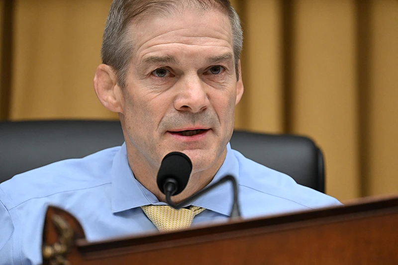 US-POLITICS-CONGRESS-CENSORSHIP
US Representative and Chairman Jim Jordan speaks at the "Weaponization of the Federal Government" hearing on Capitol Hill in Washington, DC, on July 20, 2023. (Photo by Jim WATSON / AFP) (Photo by JIM WATSON/AFP via Getty Images)