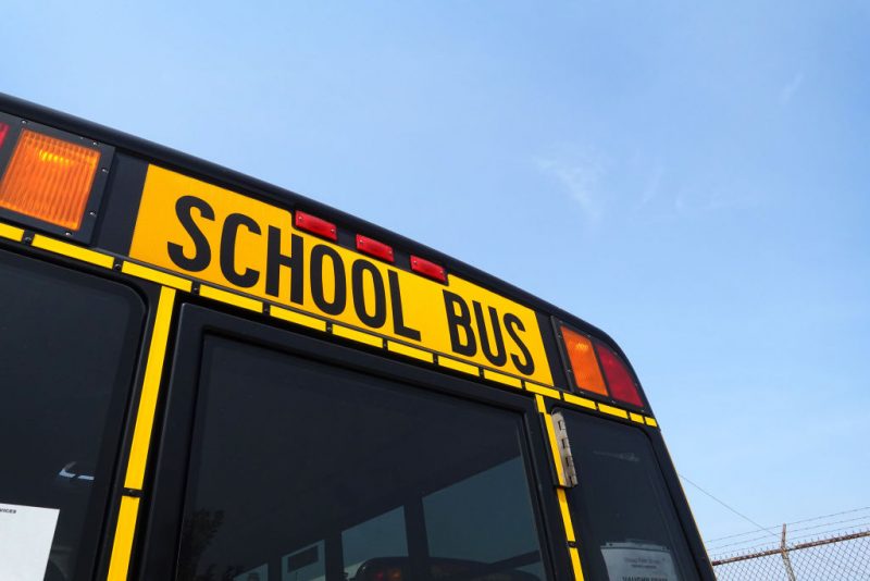 CHICAGO, ILLINOIS - AUGUST 21: A school bus sits at the Alltown Bus Service yard on the first day of classes for Chicago's public schools on August 21, 2023 in Chicago, Illinois. Chicago Public Schools has been forced to find alternative ways to get its students to schools as the district faces a severe shortage of school bus drivers. School districts around the country are facing similar shortages (Photo by Scott Olson/Getty Images)