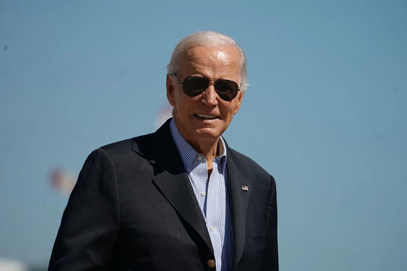 US President Joe Biden arrives to board Air Force One at Joint Base Andrews in Maryland, on September 2, 2023. Biden travels to Florida to visit communities ravaged by Hurricane Idalia. (Photo by Stefani Reynolds / AFP) (Photo by STEFANI REYNOLDS/AFP via Getty Images)
