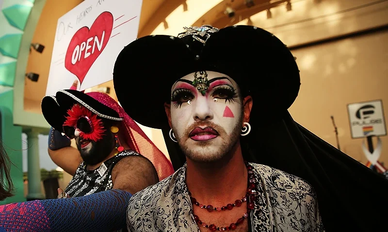 ORLANDO, FL - JUNE 19: Members of the Sisters of Perpetual Indulgence attend a memorial service on June 19, 2016 in Orlando, Florida. The Sisters of Perpetual Indulgence are a charity, protest, and street performance organization that uses drag and religious imagery to call attention to sexual intolerance. Thousands of people are expected at the evening event which will feature entertainers, speakers and a candle vigil at sunset. In what is being called the worst mass shooting in American history, Omar Mir Seddique Mateen killed 49 people at the popular gay nightclub early last Sunday. Fifty-three people were wounded in the attack which authorities and community leaders are still trying to come to terms with. (Photo by Spencer Platt/Getty Images)