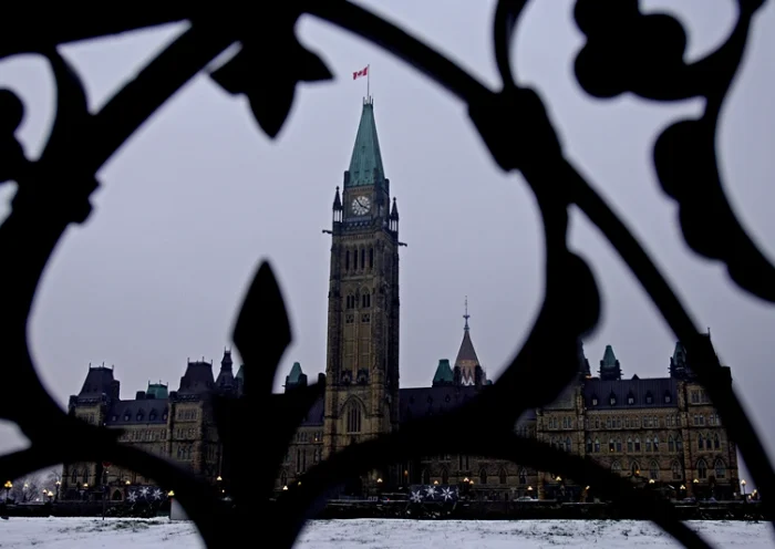 OTTAWA, CANADA - NOVEMBER 28: Parliament Hill is shown where a vote of no confidence was held in the House of Commons November 28, 2005 in Ottawa, Ontario Canada. The 171 to 133 vote had been expected after the release last month of a report that accused the Liberal Party in the late 1990s of fraudulent campaign finance practices. (Photo by Simon Hayter/Getty Images)