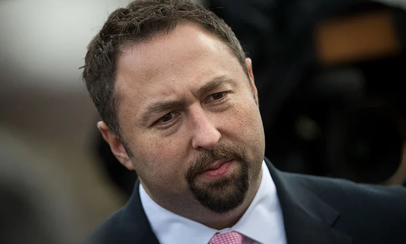 BEDMINSTER TOWNSHIP, NJ - NOVEMBER 20: Jason Miller, communications director for the Trump transition team, briefs reporters at Trump International Golf Club, November 20, 2016 in Bedminster Township, New Jersey. Trump and his transition team are in the process of filling cabinet and other high level positions for the new administration. (Photo by Drew Angerer/Getty Images)