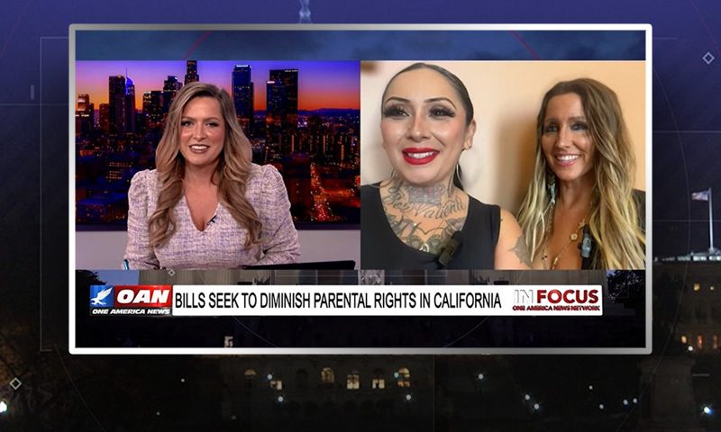 Video still from Denise and Tara's interview with In Focus on One America News Network