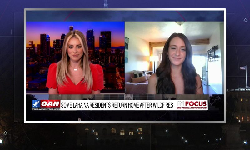 Video still from Shelby Hosana's interview with In Focus on One America News Network