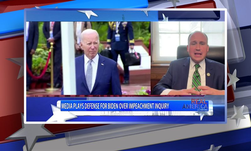 Video still from Rep. Nick Langworthy's interview with Real America on One America News Network