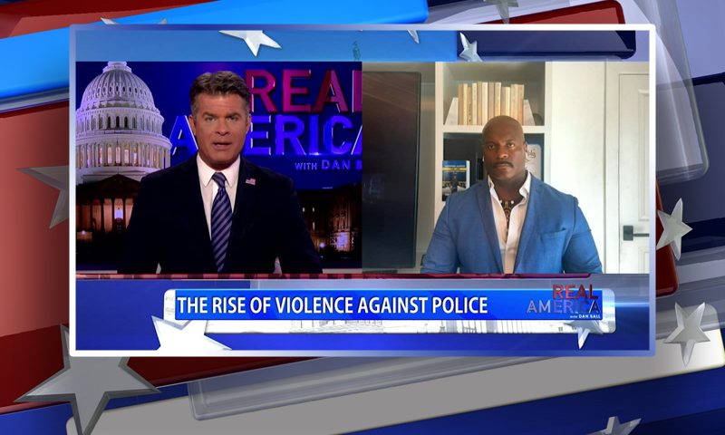 Video still from Deon Joseph's interview with Real America on One America News Network