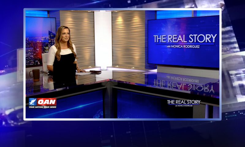 Video still from The Real Story on One America News Network