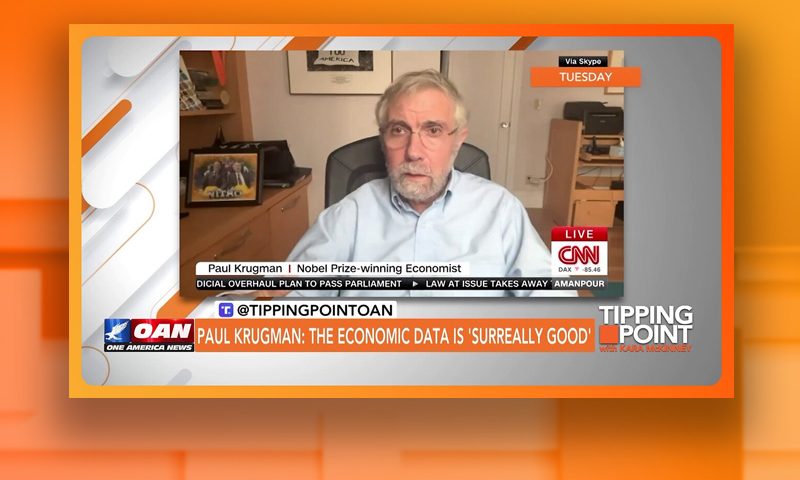 Video still from Curtis Houck's interview with Tipping Point on One America News Network
