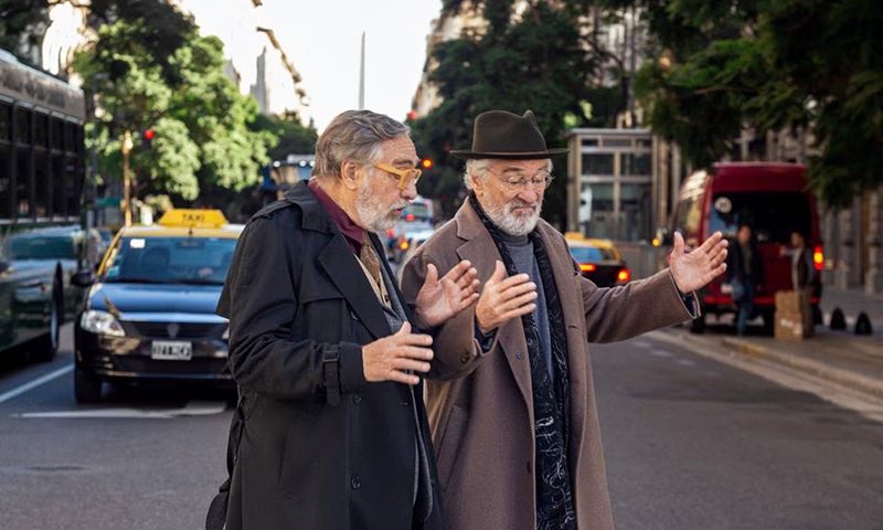 Actors Robert De Niro and Luis Brandoni perform during the filming of the series "Nada", in Buenos Aires, Argentina May 7, 2022. Star+/Handout via REUTERS/File Photo