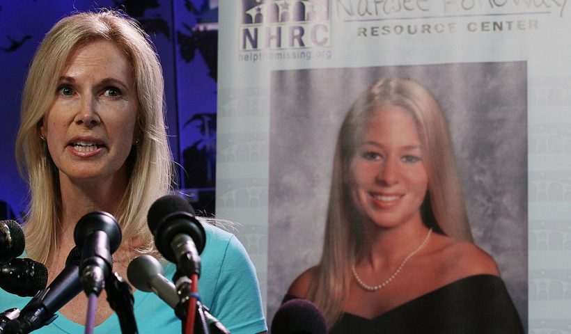 WASHINGTON - JUNE 08: Beth Holloway participates in the launch of the Natalee Holloway Resource Center on June 8, 2010 in Washington, DC. The non profit resource center was founded by Holloway and the National Museum of Crime & Punishment and was created to assist families of missing persons. Beth Holloway's daughter Natalee is the Alabama teen who disappeared five years ago in Aruba. (Photo by Mark Wilson/Getty Images)