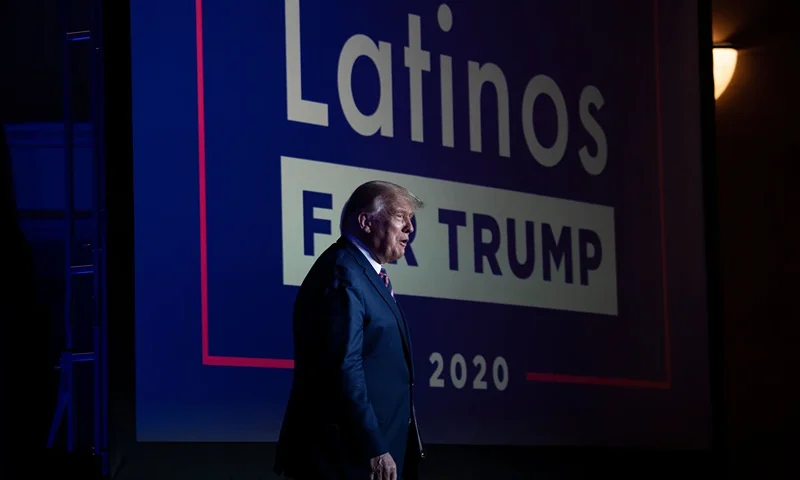 US President Donald Trump arrives for a roundtable rally with Latino supporters at the Arizona Grand Resort and Spa in Phoenix, Arizona on September 14, 2020. (Photo by Brendan Smialowski / AFP) (Photo by BRENDAN SMIALOWSKI/AFP via Getty Images)