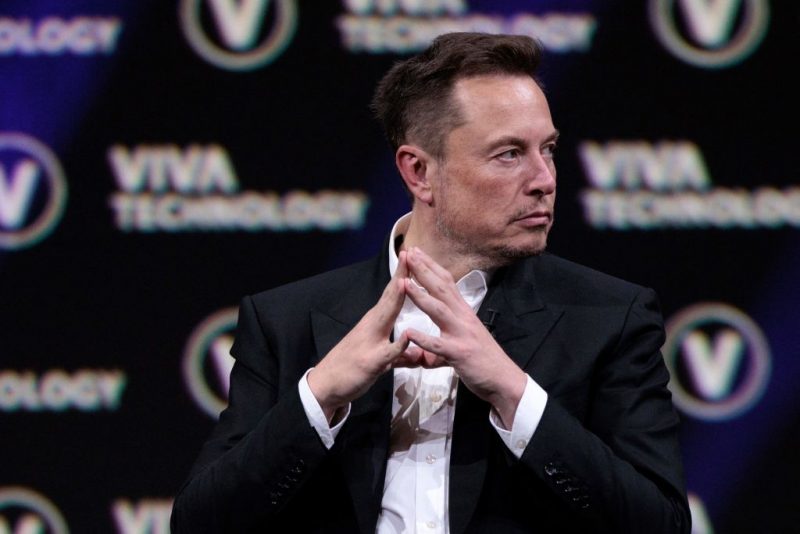 SpaceX, Twitter and electric car maker Tesla CEO Elon Musk attends an event during the Vivatech technology startups and innovation fair at the Porte de Versailles exhibition centre in Paris, on June 16, 2023. (Photo by JOEL SAGET / AFP) (Photo by JOEL SAGET/AFP via Getty Images)
