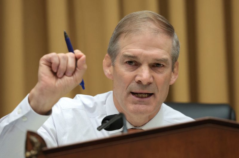 WASHINGTON, DC - SEPTEMBER 20: Chair of the House Judiciary Committee Rep. Jim Jordan (R-OH) questions Attorney General Merrick Garland during a hearing in the Rayburn House Office Building on September 20, 2023 in Washington, DC. The committee is holding an oversight hearing on the U.S. Department of Justice and the investigation into Hunter Biden. (Photo by Win McNamee/Getty Images)