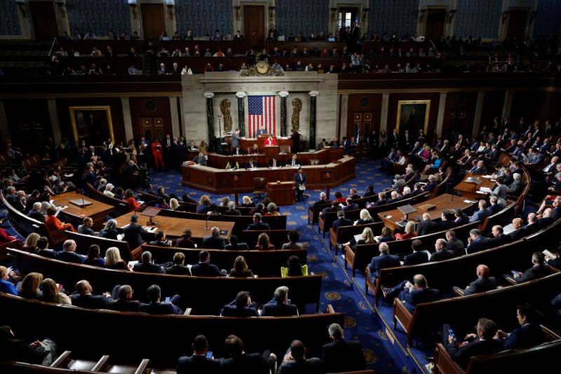 WASHINGTON, DC - OCTOBER 18: The House of Representatives holds its second day of a Speaker of the House election at the U.S. Capitol on October 18, 2023 in Washington, DC. House Judiciary Committee Chairman Jim Jordan (R-OH) failed in his bid to become Speaker of the House on Tuesday after all Democrats and 20 members of his own party declined to vote for him. The House has been without an elected leader since Rep. Kevin McCarthy (R-CA) was ousted from the speakership on October 4 in a move led by a small group of conservative members of his own party. (Photo by Chip Somodevilla/Getty Images)