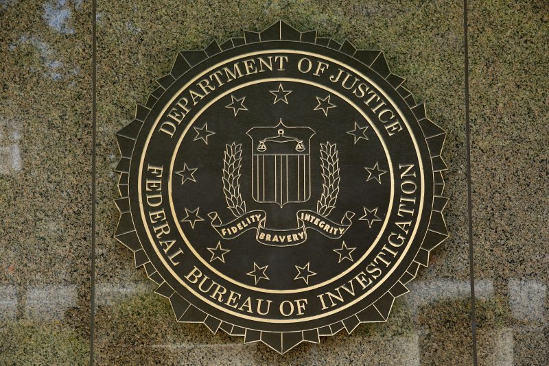 The FBI seal is seen outside the headquarters building in Washington, DC on July 5, 2016. - The FBI said Tuesday it will not recommend charges over Hillary Clinton's use of a private email server as secretary of state, but said she had been 