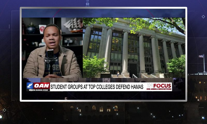 Video still from In Focus on One America News Network during an interview with the guest, CJ Pearson.