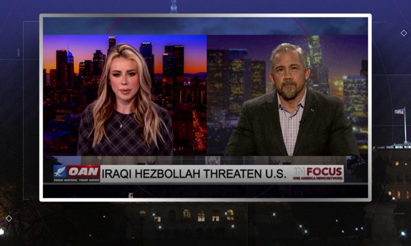 Video still from In Focus on One America News Network showing a split screen of the host on the left side, and on the right side is the guest, Will Spencer.