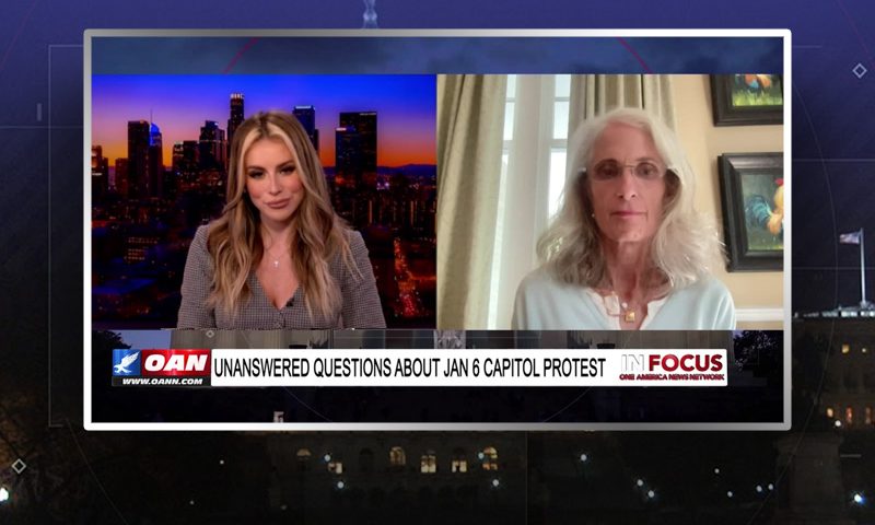 Video still from Wendi Strauch Mahoney's interview with In Focus on One America News Network