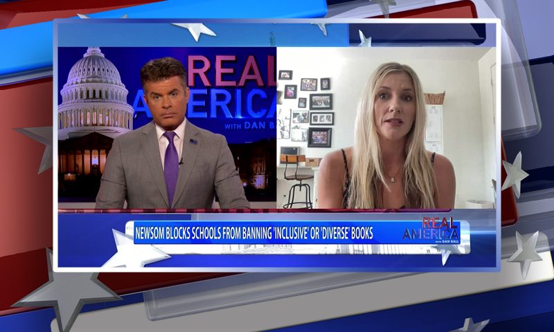 Video still from Lindsay Jones' interview with Real America on One America News Network