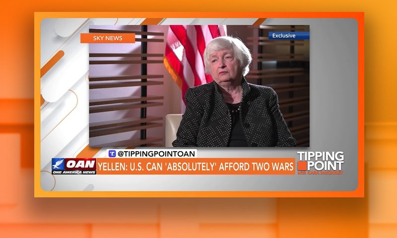 Video still from Tipping Point featuring Janet Yellen on One America News Network