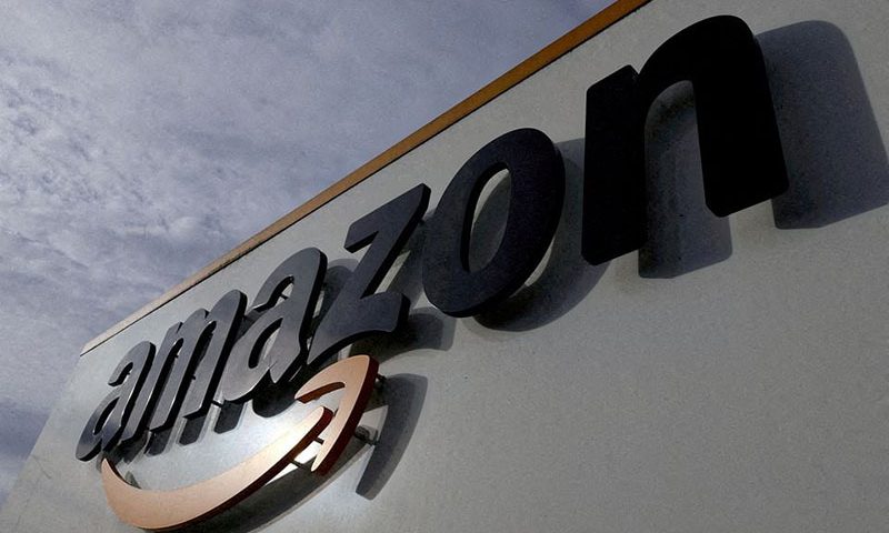 The logo of Amazon is seen, November 15, 2022. REUTERS/Pascal Rossignol/File Photo