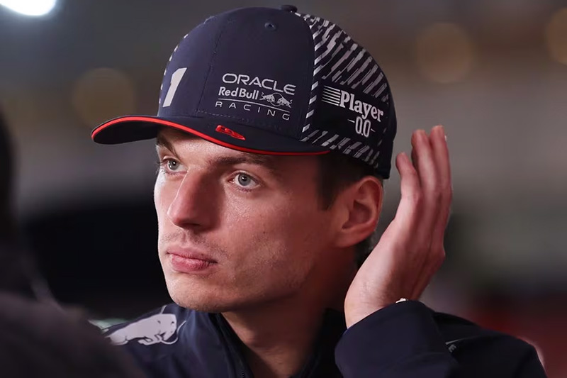 Red Bull's Max Verstappen talks to the media ahead of the Las Vegas Grand Prix REUTERS/Mike Blake