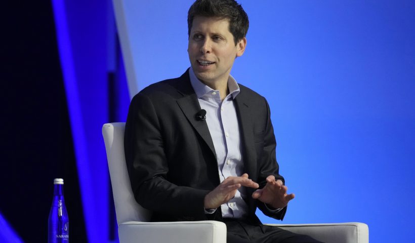 Open AI CEO Sam Altman participates in a discussion entitled "Charting the Path Forward: The Future of Artificial Intelligence" during the Asia-Pacific Economic Cooperation (APEC) CEO Summit, Thursday, Nov. 16, 2023, in San Francisco. (AP Photo/Eric Risberg)