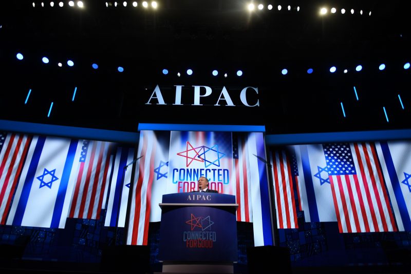 US Secretary of State Mike Pompeo speaks during the AIPAC annual meeting in Washington, DC, on March 25, 2019. (Photo by Jim WATSON / AFP) (Photo credit should read JIM WATSON/AFP via Getty Images)