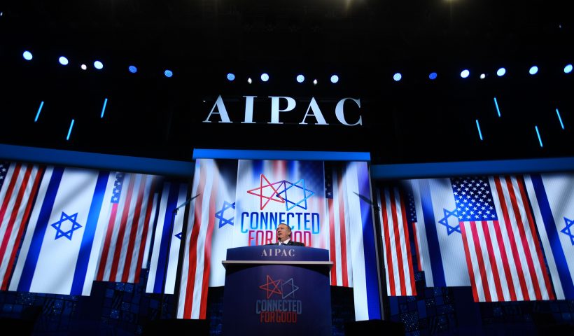 US Secretary of State Mike Pompeo speaks during the AIPAC annual meeting in Washington, DC, on March 25, 2019. (Photo by Jim WATSON / AFP) (Photo credit should read JIM WATSON/AFP via Getty Images)