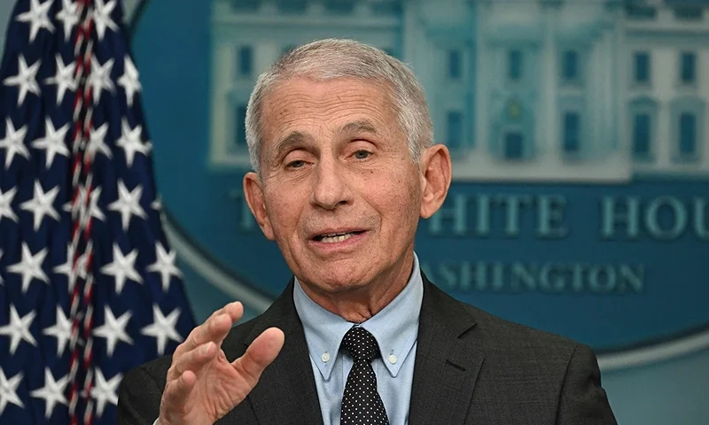 National Institute of Allergy and Infectious Diseases Director Anthony Fauci speaks during the daily press briefing in the James S Brady Press Briefing Room of the White House in Washington, DC, on November 22, 2022. (Photo by Jim WATSON / AFP) (Photo by JIM WATSON/AFP via Getty Images)