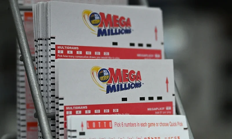Lottery tickets for the Mega Millions jackpot which is at $1.58 billion are seen in a store on August 8, 2023 in New York. (Photo by ANGELA WEISS / AFP) (Photo by ANGELA WEISS/AFP via Getty Images)