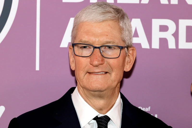 The National Association Of The Deaf's Breakthrough Awards
LOS ANGELES, CALIFORNIA - OCTOBER 25: Tim Cook attends The National Association Of The Deaf's Breakthrough Awards at Audrey Irmas Pavillion on October 25, 2023 in Los Angeles, California. (Photo by Kevin Winter/Getty Images)