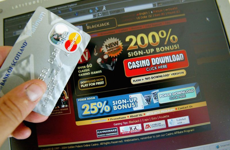 LONDON - JULY 27: A casino's websites on the internet is pictured, on July 27, 2004 in London. Internet gambling websites should introduce age-verification checks to prevent children from betting online, NCH, a children's charity, urged on Tuesday. The call by the charity NCH came after it found that a 16-year-old girl was able to register with 30 gambling websites after lying about her age. (Photo iillustration by Graeme Robertson/Getty Images)