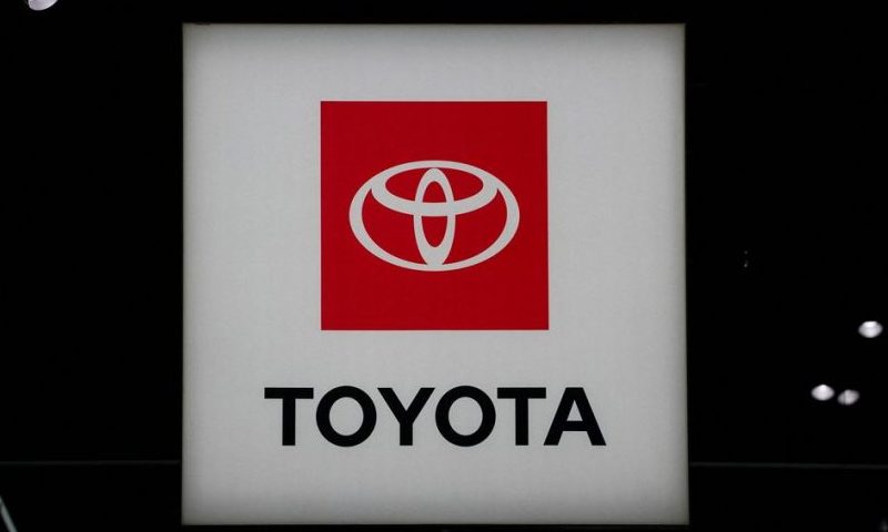 A Toyota logo is seen during the New York International Auto Show, in Manhattan, New York City, U.S., April 5, 2023. REUTERS/David 'Dee' Delgado/File Photo