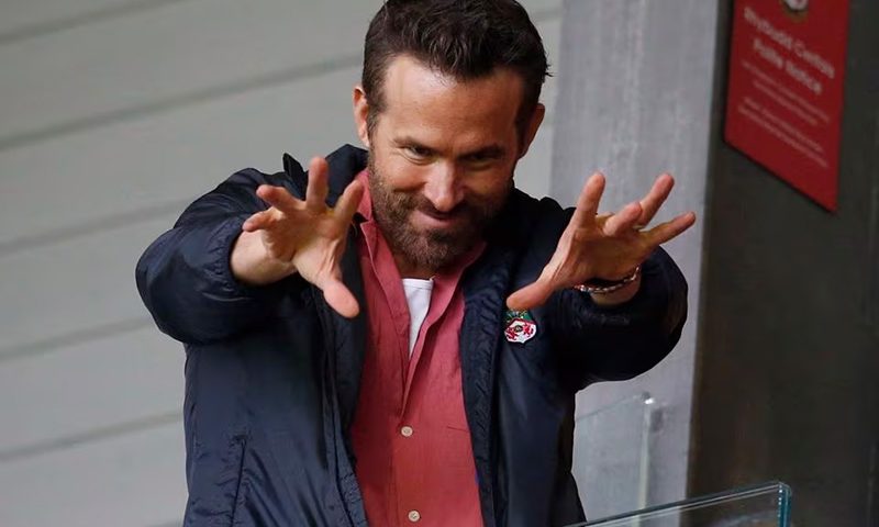 Wrexham co-owner Ryan Reynolds reacts before the match Action Images via Reuters/Ed Sykes/File Photo