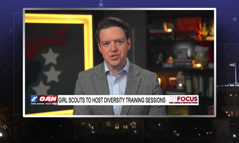 Video still from In Focus on One America News Network during an interview with the guest, Ryan Helfenbein.