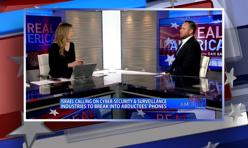 Video still from Real America on One America News Network during an interview with the guest, Travis Hawley.