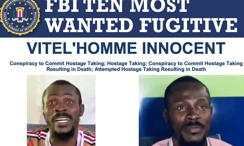 This image shows part of the FBI Ten Most Wanted Fugitive poster for Vitel'Homme Innocent. (Photo via; FBI)